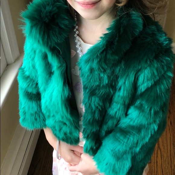 Janie And Jack Faux Fur Jacket Girls 56 